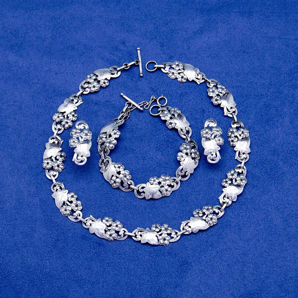 Stavre Gregor Sterling Silver Jewelry Set, Falmouth, MA, c. 1950s