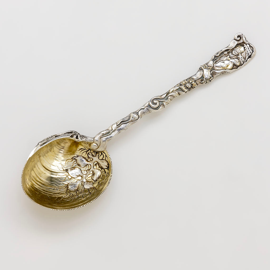 Gorham Antique Sterling Silver 'Hizen' Pattern Preserve Spoon, Providence, RI, c. 1880