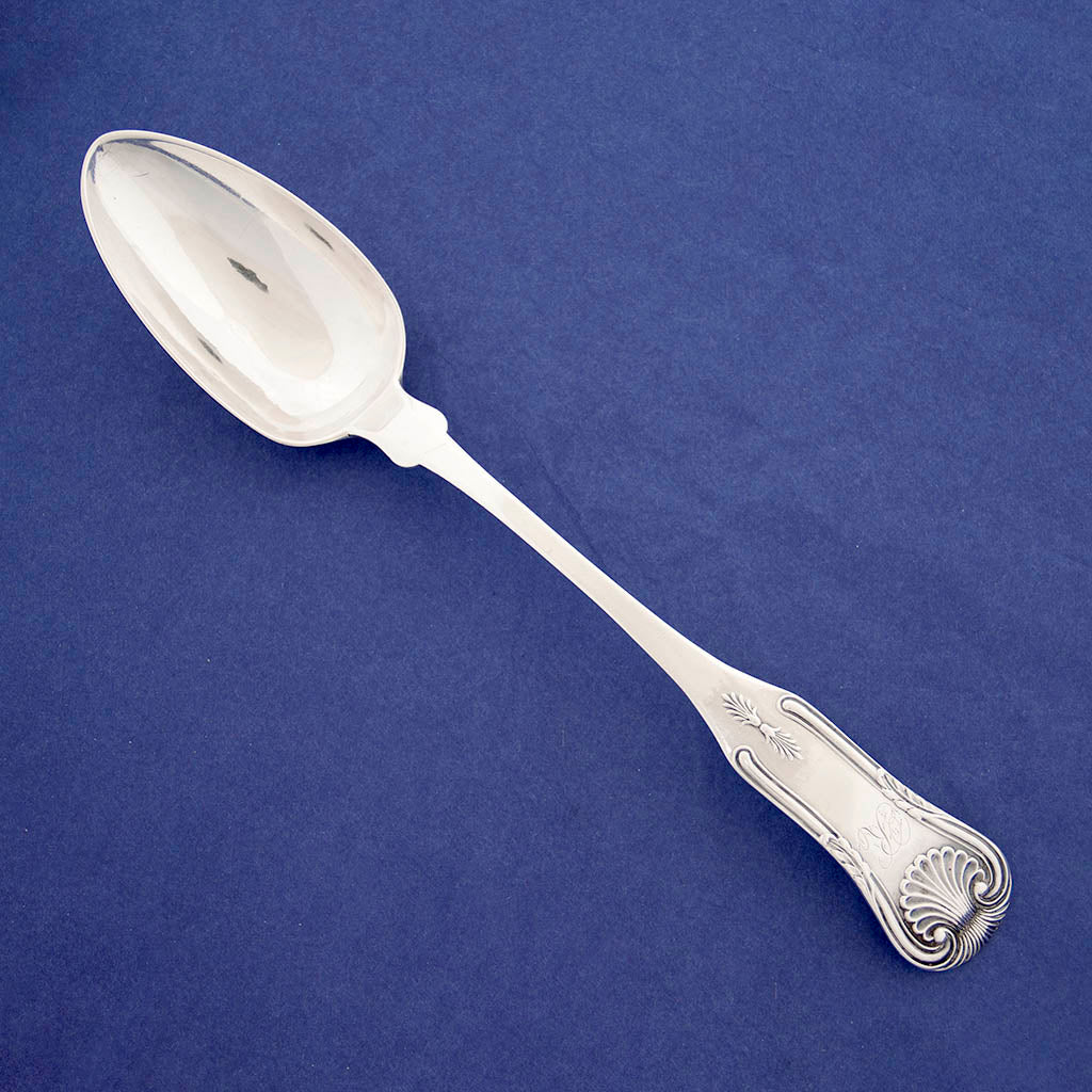 Frederick Marquand Antique Coin Silver Platter Spoon, Savannah, Georgia/ NYC, c. 1820s