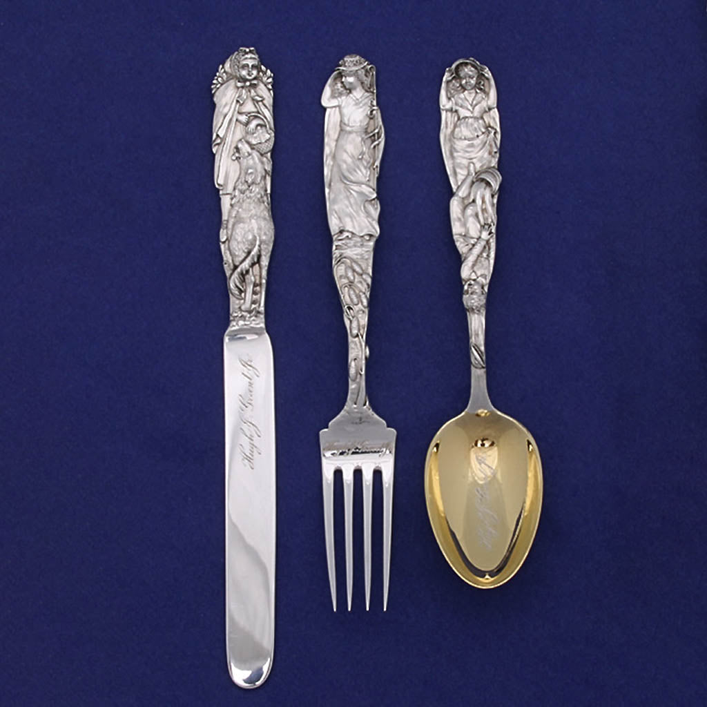 Tiffany & Co Sterling Silver Youth Set, NYC, c. 1905