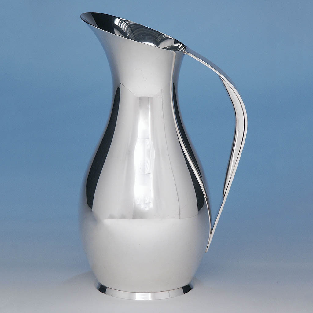 Tiffany Moderne Sterling Silver Water Pitcher or Ewer, New York City, c. 1952