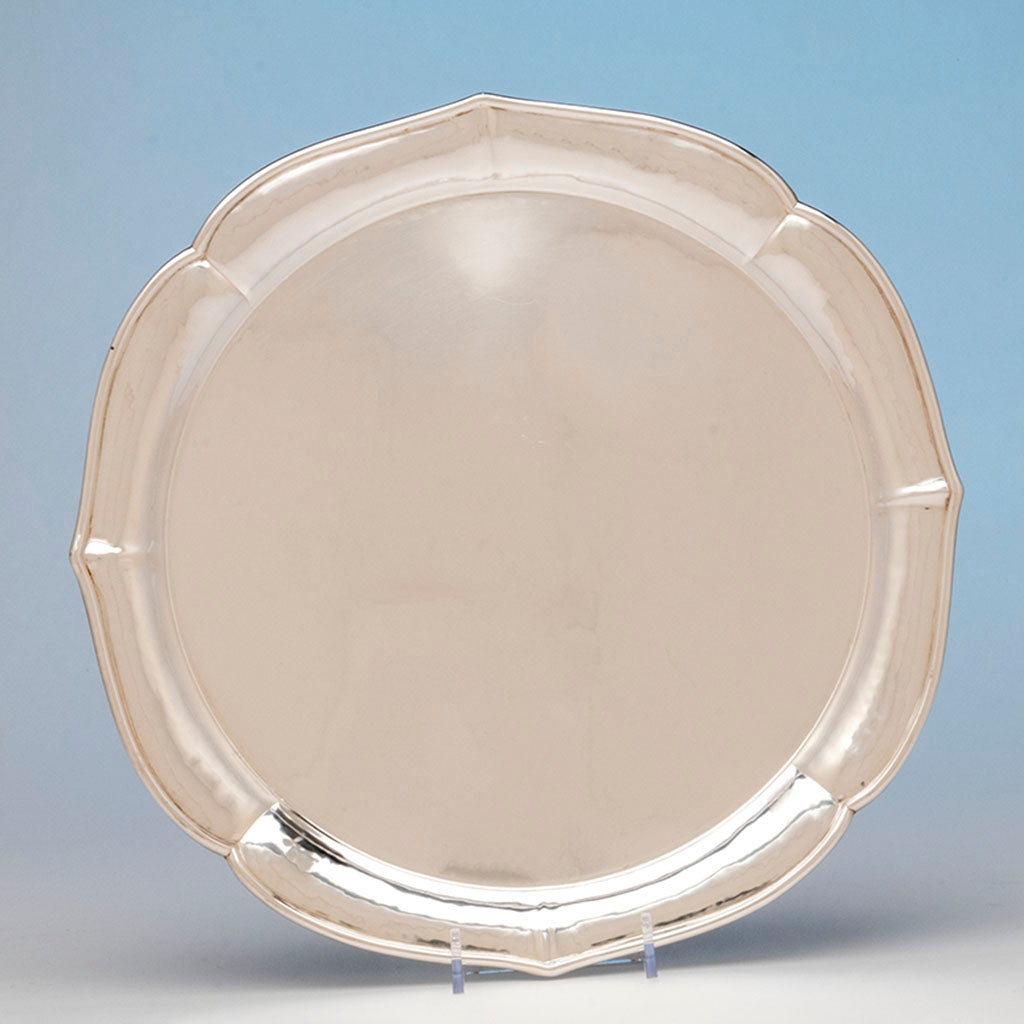 James T. Woolley Arts & Crafts Sterling Silver Presentation Tray, Boston, MA, 1929