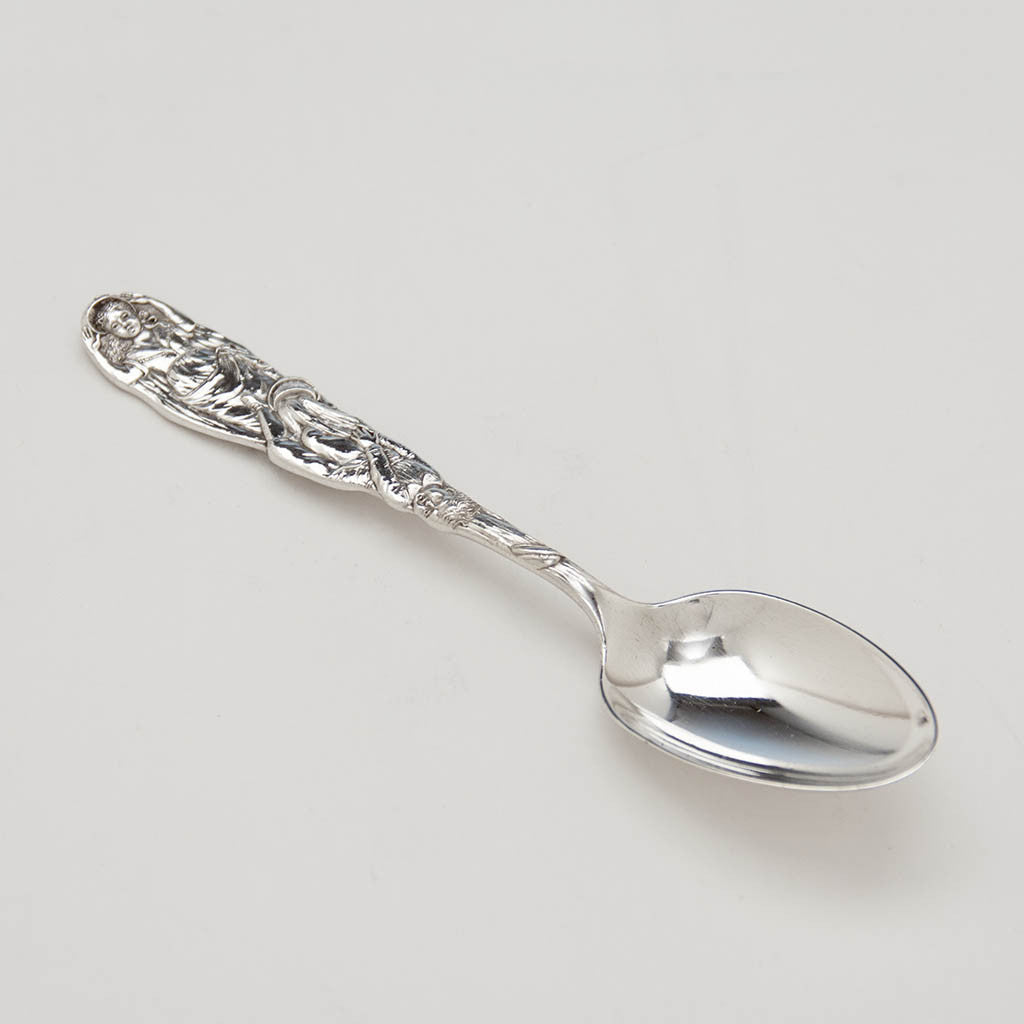 Tiffany & Co Antique Sterling Silver Jack & Jill Youth Spoon, New York City, c. 1900