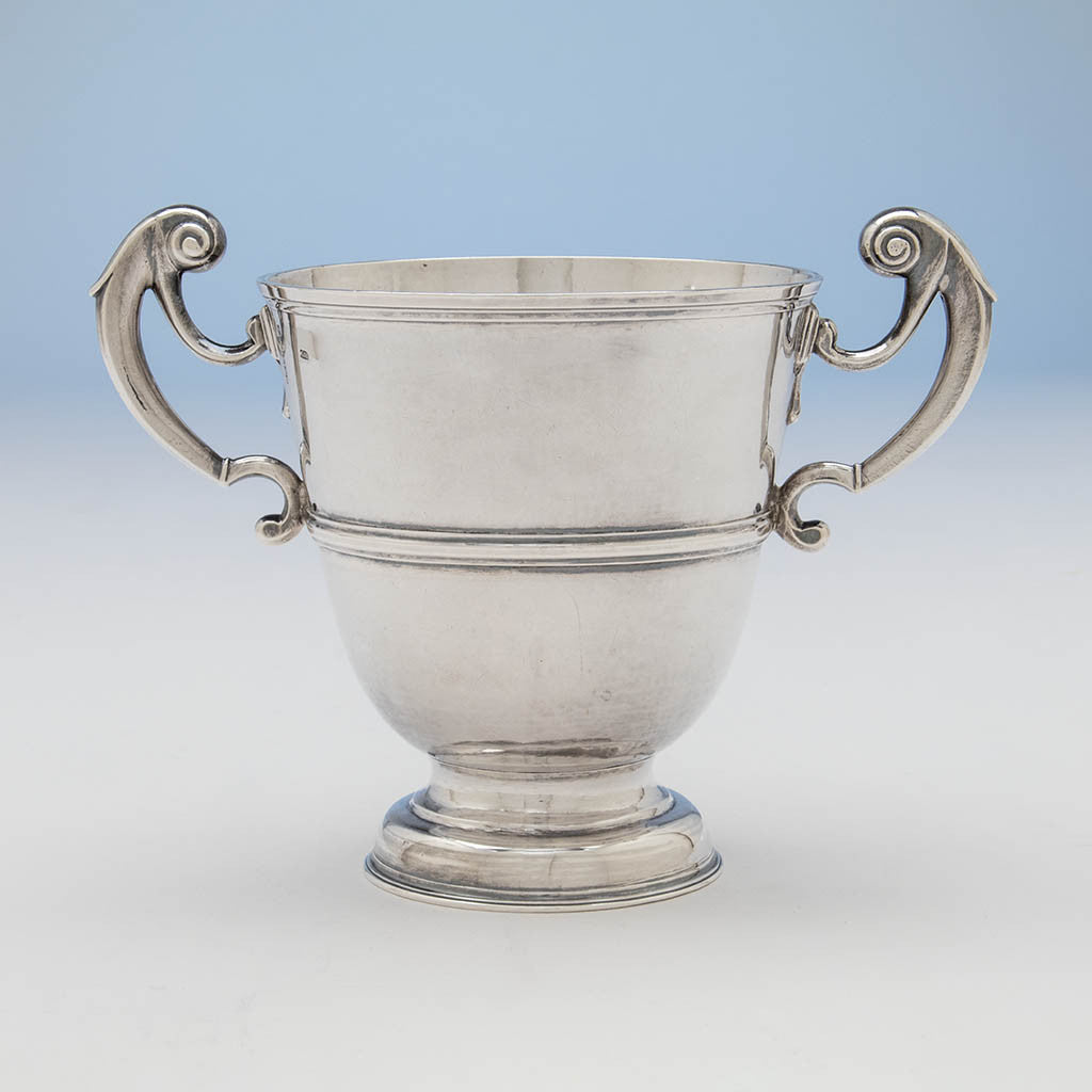 Back of George Hodder George II Irish Sterling Silver 2-handled Cup, Cork, c. 1750