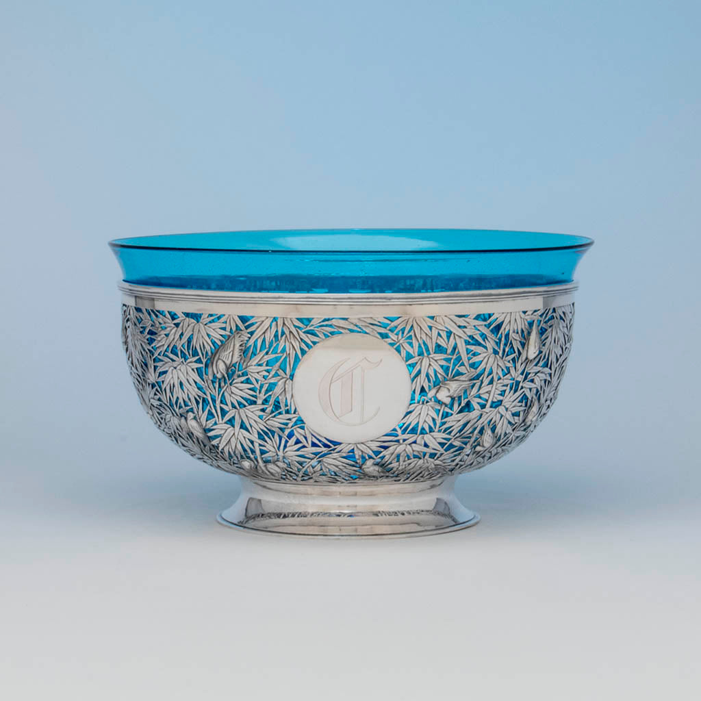 Luen Wo Antique Chinese Export Silver Punch Bowl or Centerpiece, Shanghai, c. 1900