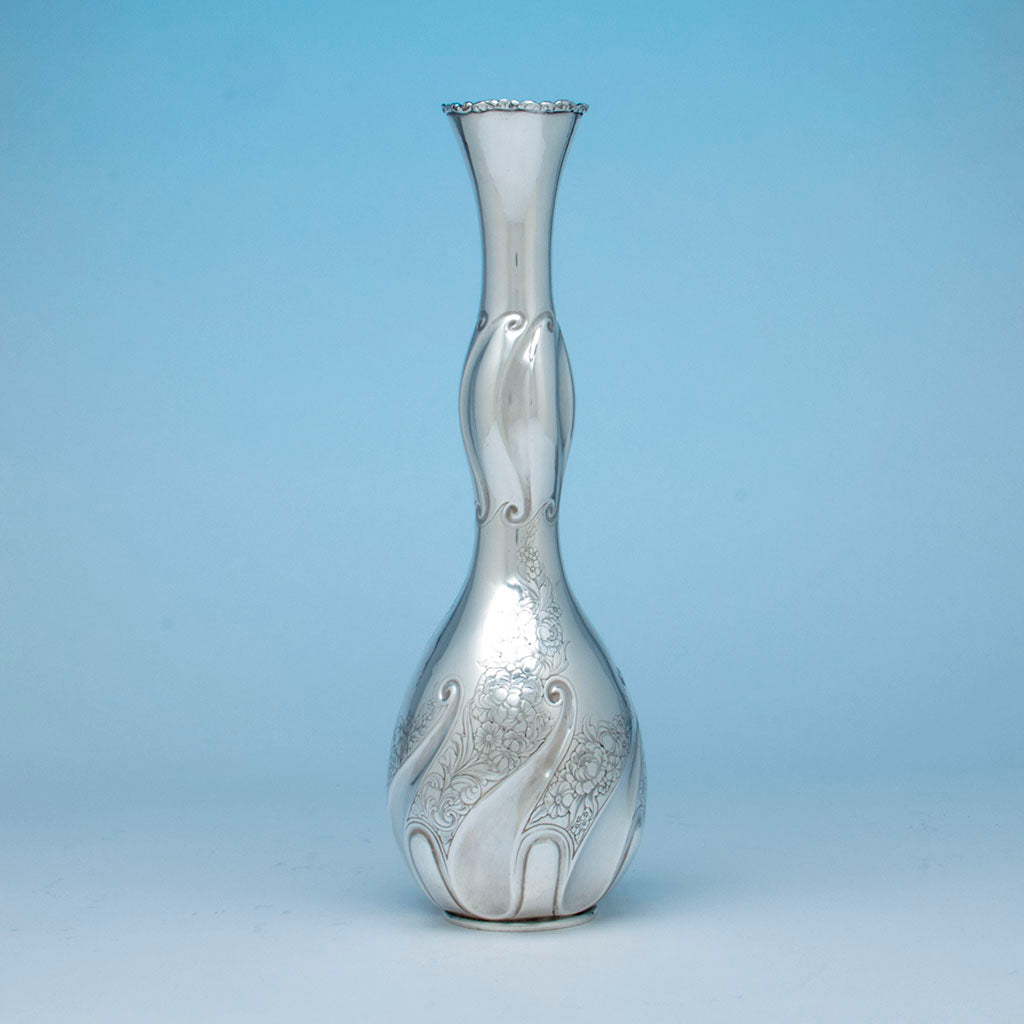 Gorham Antique Sterling Silver Vase, Providence, RI, 1892