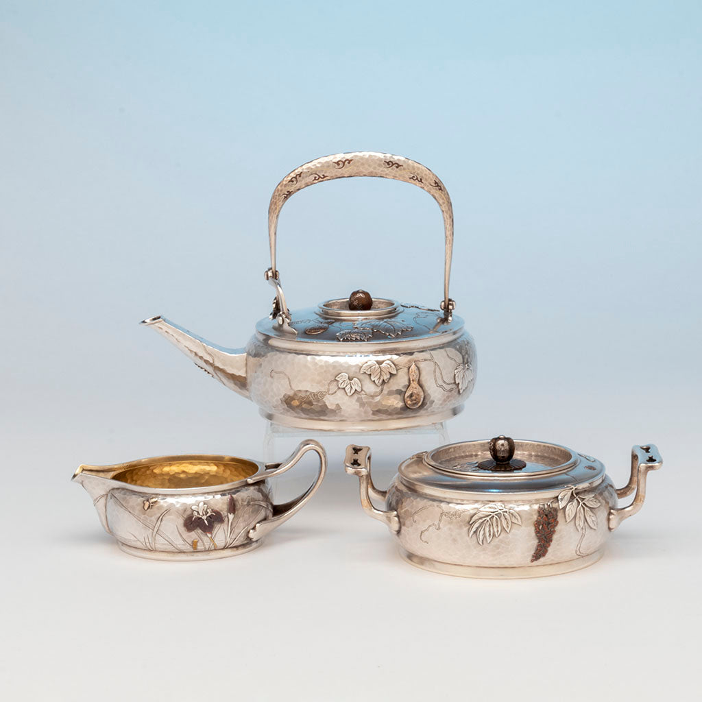 Tiffany and Co Sterling and Other Metals Téte Téte Set, NYC, NY, c. 1878