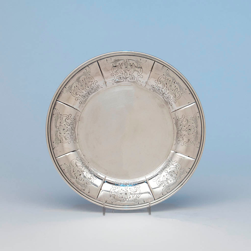 Jones, Ball & Co Antique Coin Silver Dish, Boston, MA, c. 1840's