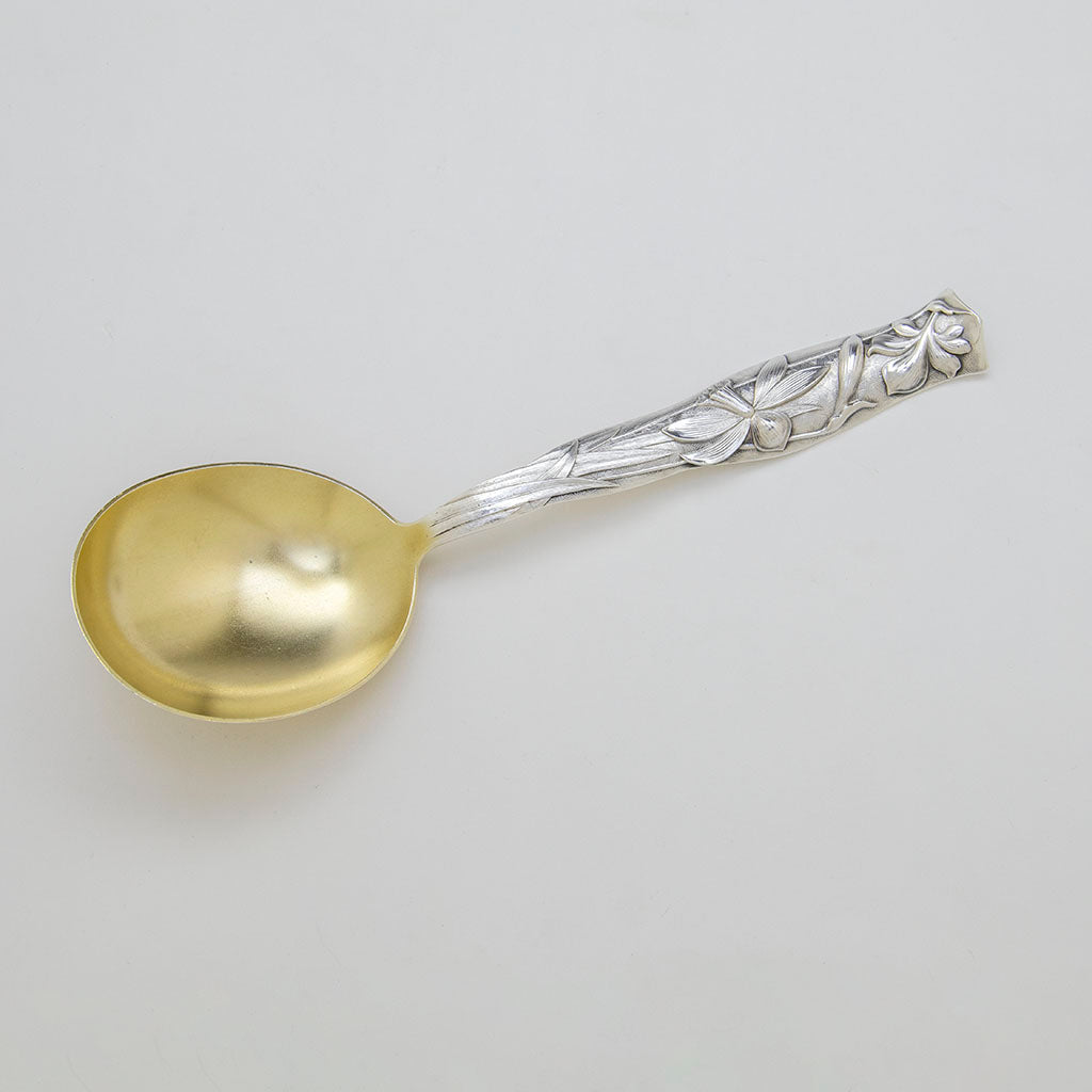 Shiebler 'Narcissus' Pattern Antique Sterling Silver Berry Spoon, NYC, c. 1890