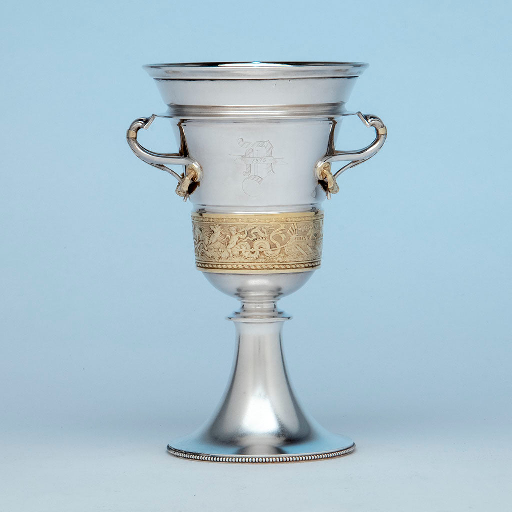 Gorham Antique Sterling Silver Celery Vase, Providence, RI, 1874