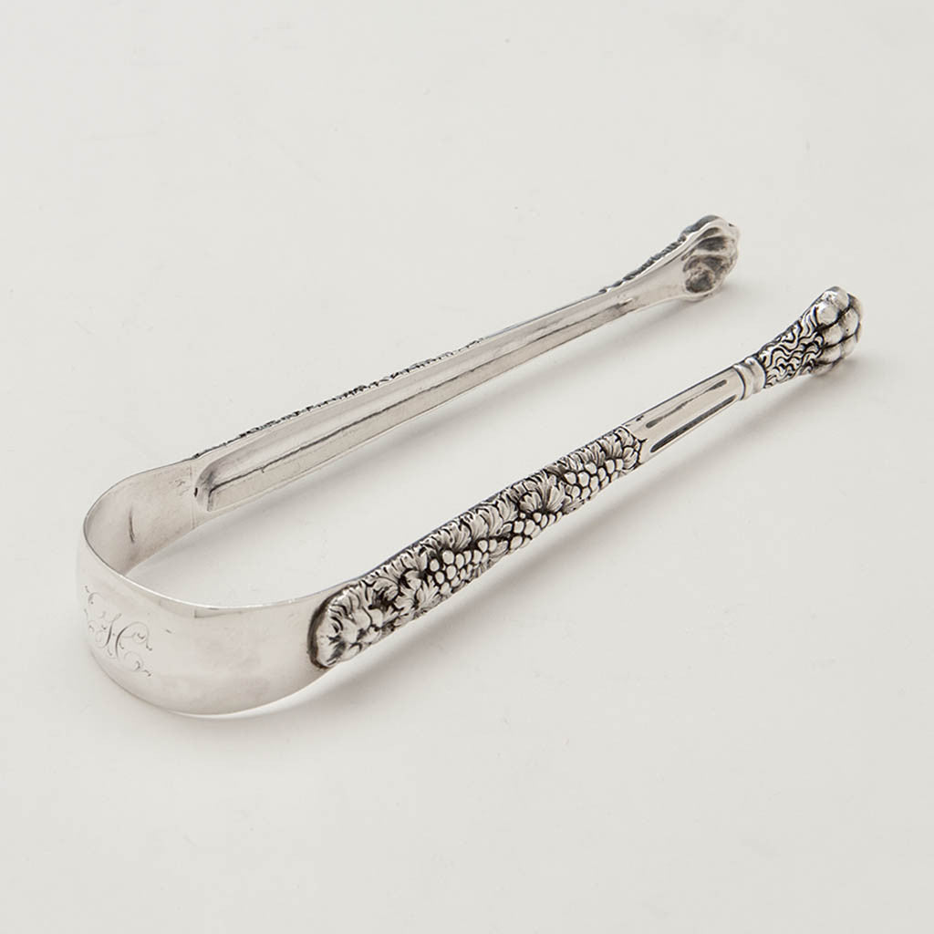 Frederick Marquand Antique Coin Silver Lion Sugar Tongs, NYC, c. 1830