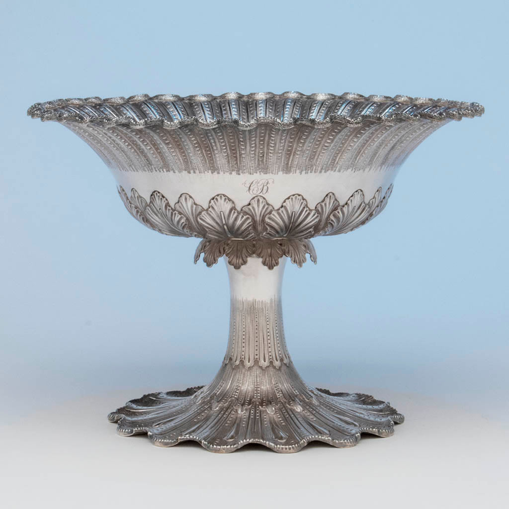 George Sharp for Bailey & Co Antique Sterling Silver Centerpiece Bowl, Philadelphia, PA, c. 1865