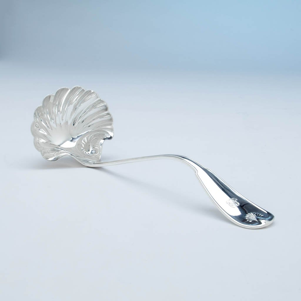 Tiffany 'Palm' Pattern Antique Sterling Silver Punch Ladle, NYC, c. 1900