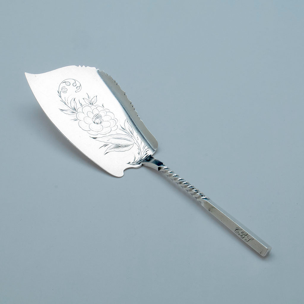 Whiting Sterling 'Square Twist' Pattern Ice Cream Server, NYC, c. 1880's