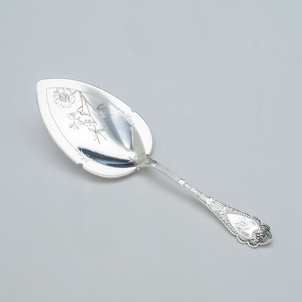 Wood & Hughes 'Murillo' Pattern Antique Sterling Silver Pie Server, NYC, NY, c. 1875