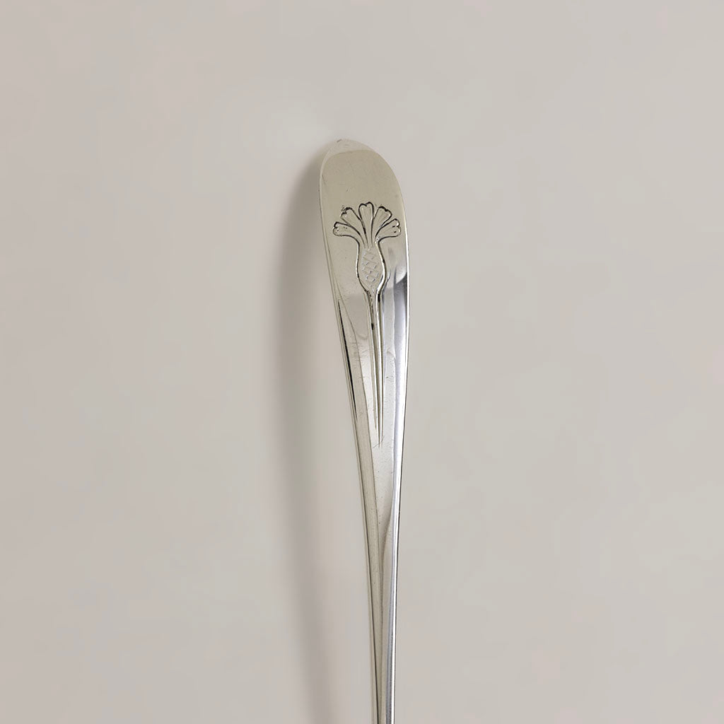 Detail of Arthur Stone 12 Sterling Silver Thistle Decorated Parfait Spoons, Gardner, MA, 1915-37