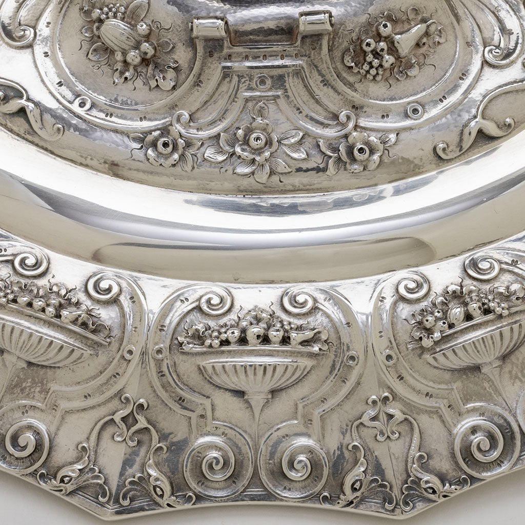 Tiffany &amp; Co. Antique Sterling Silver &#39;Renaissance&#39; Covered Server designed by Paulding Farnham, NYC, NY, c. 1904