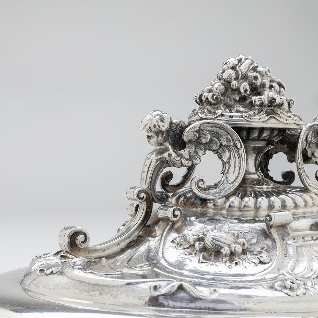 Tiffany &amp; Co. Antique Sterling Silver &#39;Renaissance&#39; Covered Server designed by Paulding Farnham, NYC, NY, c. 1904