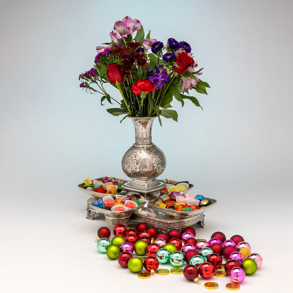 Gorham Antique Sterling Silver Aesthetic Movement Centerpiece, Providence, RI, 1879
