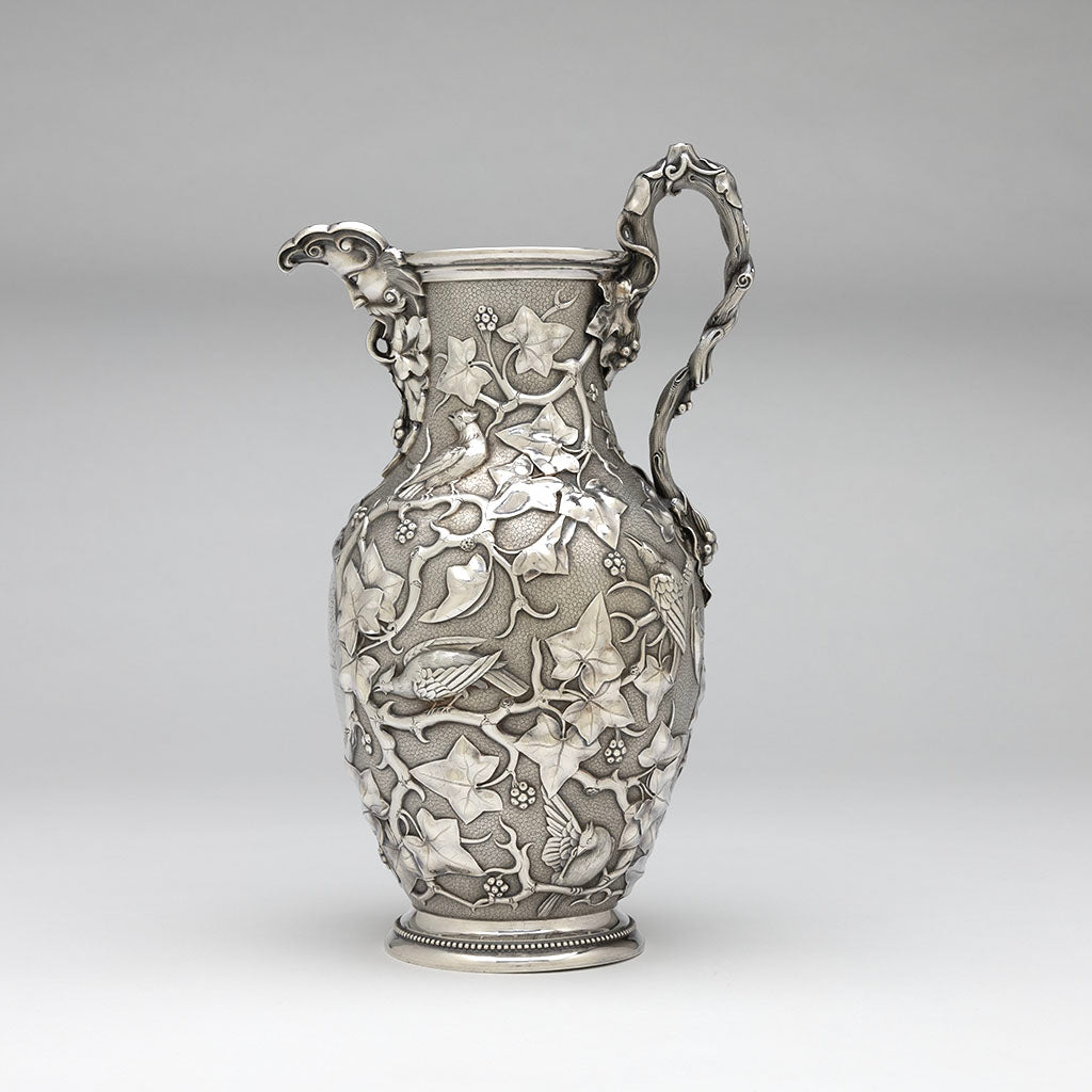 William Bogert for Tiffany &amp; Co Antique Sterling Silver Ewer, New York City, c. 1870