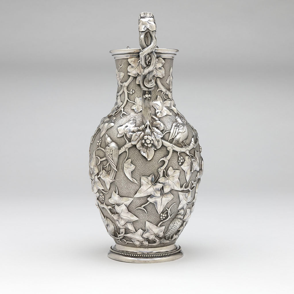 Back of William Bogert for Tiffany &amp; Co Antique Sterling Silver Ewer, New York City, c. 1870