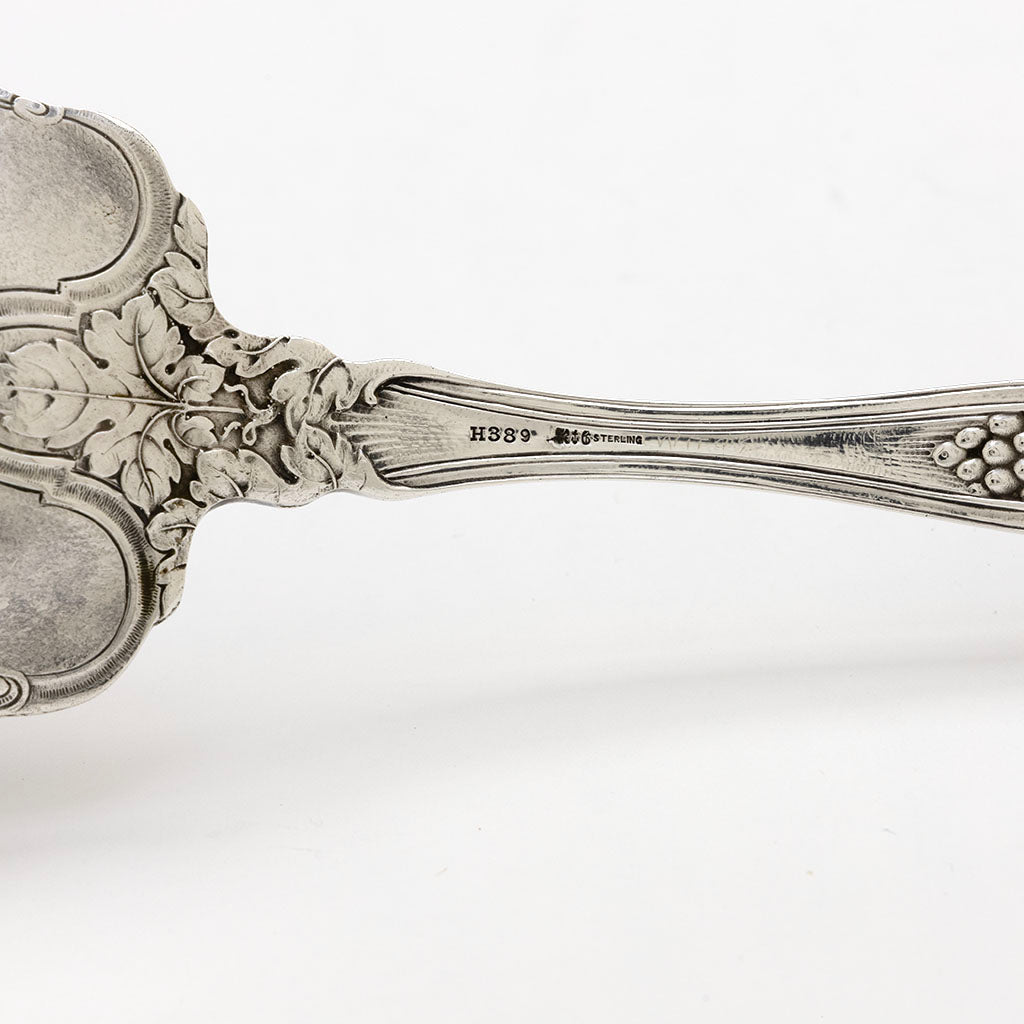 Marks on Gorham &#39;H&#39; Pattern Antique Sterling Silver Art Nouveau Serving Spoon, c. 1900