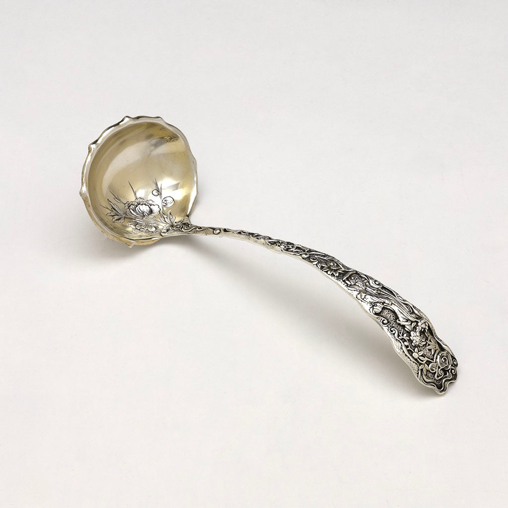 Gorham Antique Sterling Silver &#39;Hizen&#39; Pattern Soup Ladle, Providence, RI, c. 1880