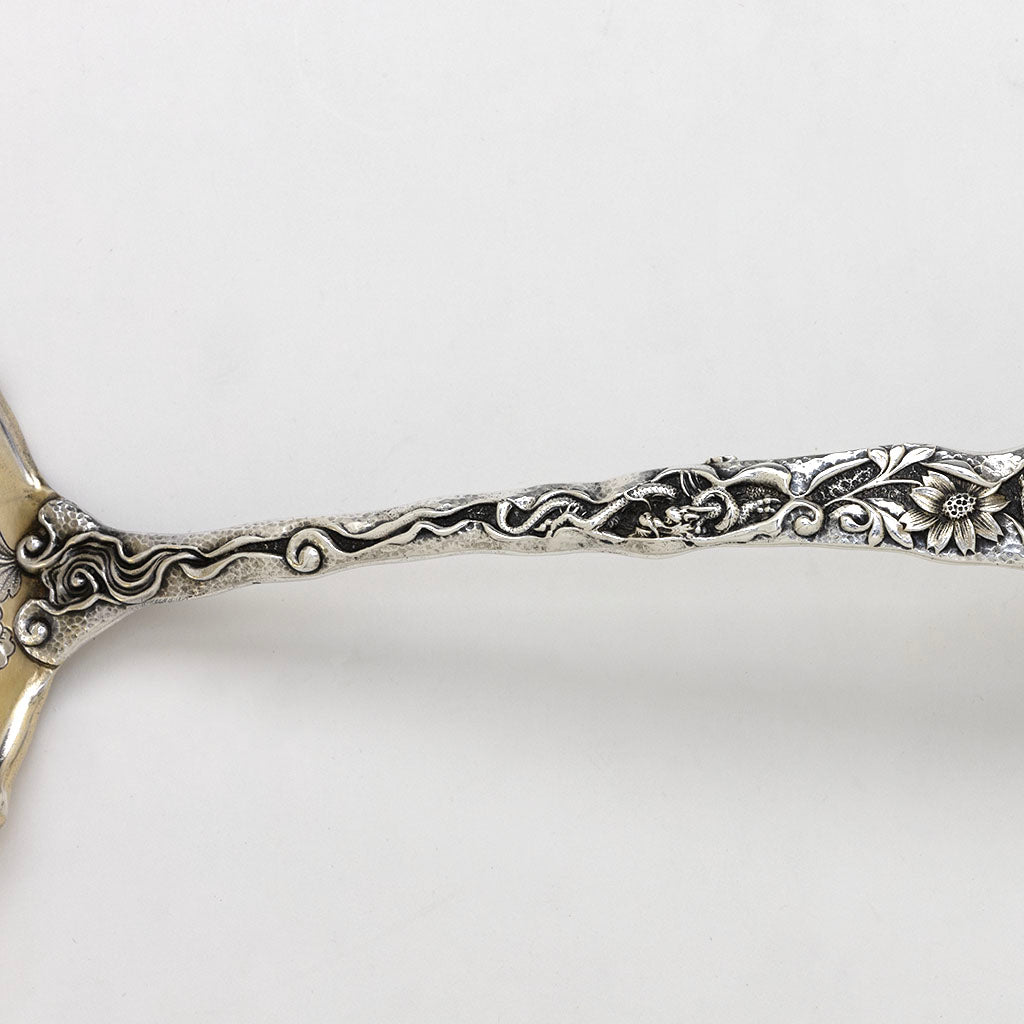 Dragon on Gorham Antique Sterling Silver &#39;Hizen&#39; Pattern Soup Ladle, Providence, RI, c. 1880