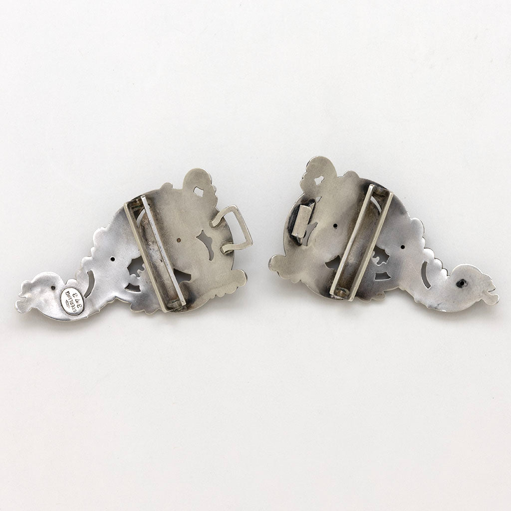 Clasp of William B. Kerr Antique Sterling Silver Buckle, Newark, NJ, 1900-1910