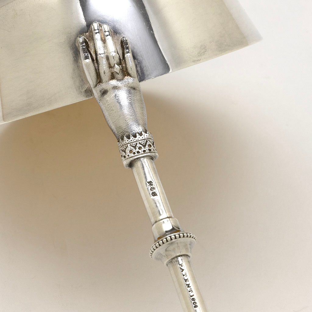 Ring detail of Gorham &#39;Lady&#39; Pattern Antique Sterling Silver Soup Ladle, Providence, RI, c. 1868