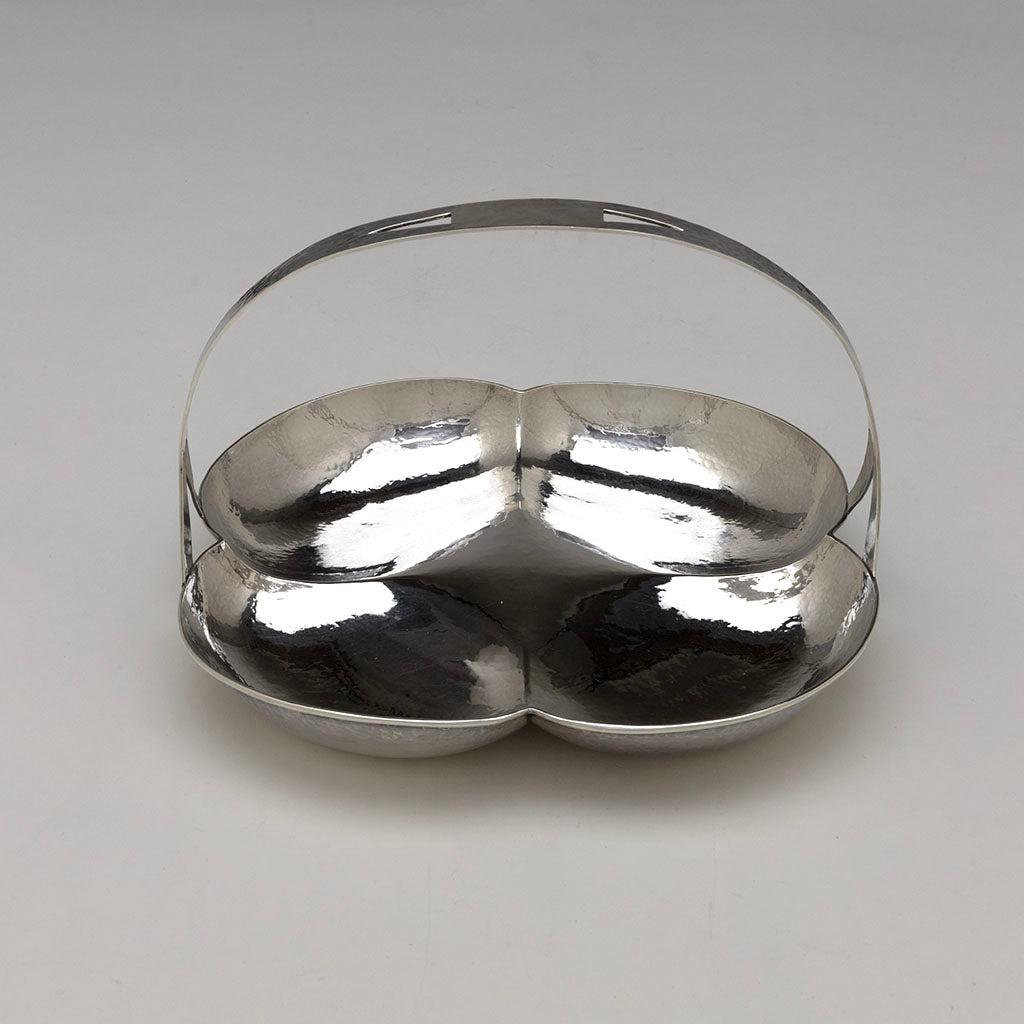 Interior of Lebolt Sterling Silver Arts &amp; Crafts Basket, Chicago, 1915