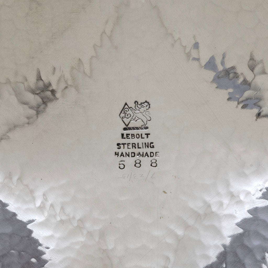 Marks on Lebolt Sterling Silver Arts &amp; Crafts Basket, Chicago, 1915