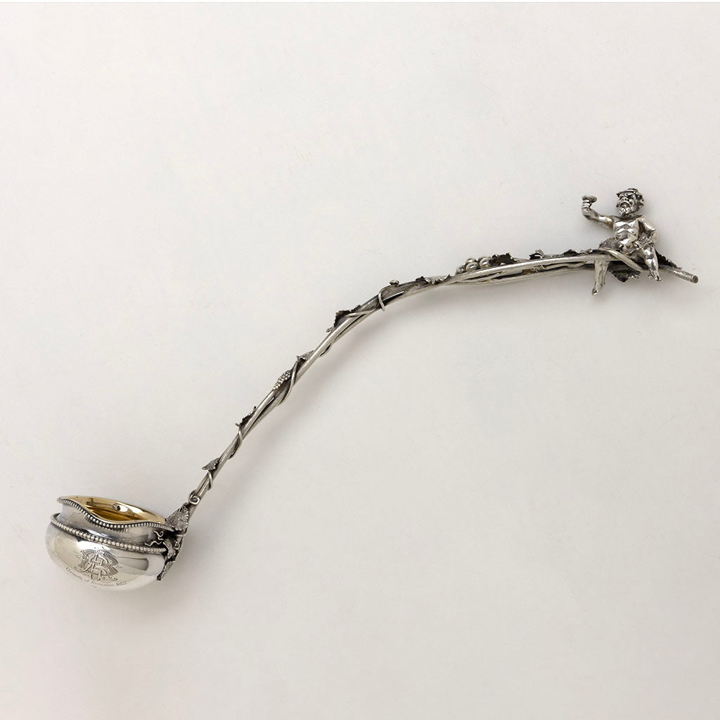 Gorham Antique Sterling silver Figural Bacchus Ladle, Providence, RI, 1889