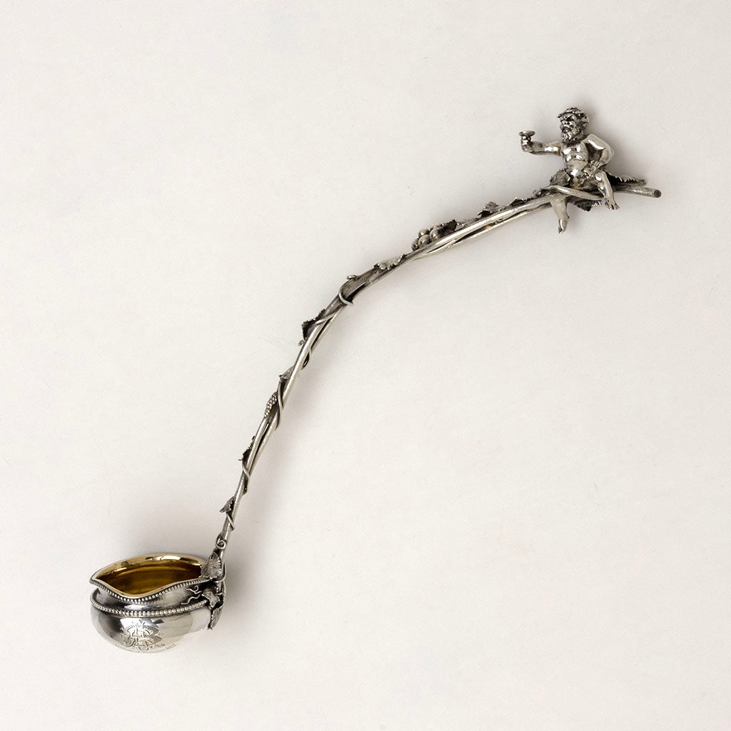 Ready to use Gorham Antique Sterling silver Figural Bacchus Ladle, Providence, RI, 1889