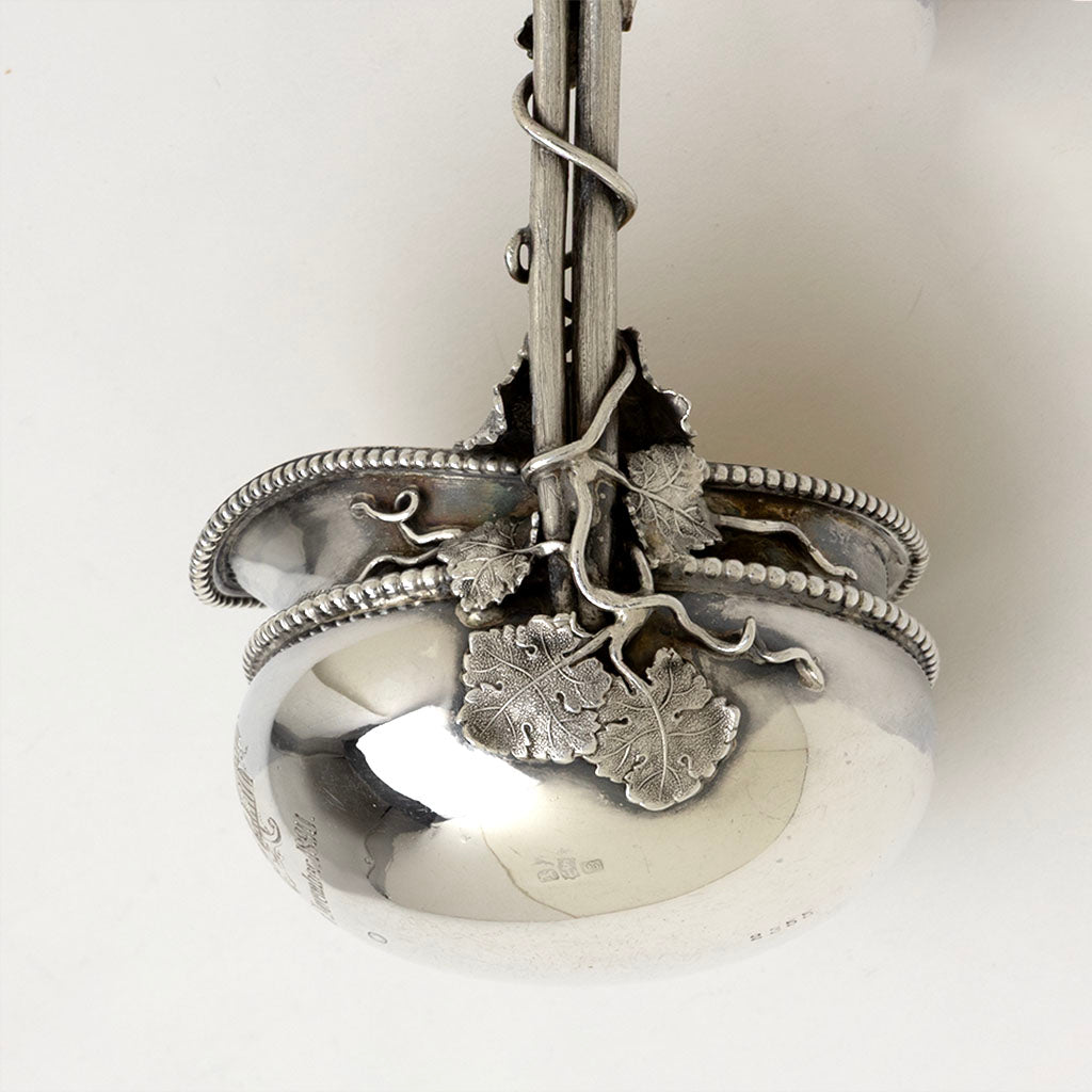 Bowl join of Gorham Antique Sterling silver Figural Bacchus Ladle, Providence, RI, 1889