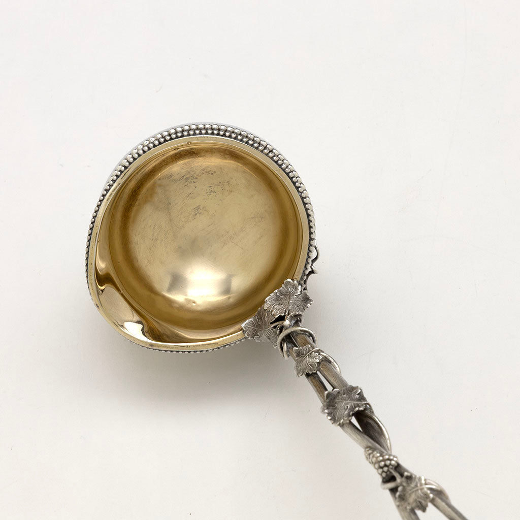 Bowl of Gorham Antique Sterling silver Figural Bacchus Ladle, Providence, RI, 1889