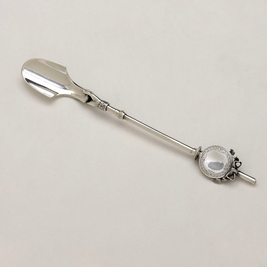 Gorham "Lady's" Pattern Antique Sterling Silver Cheese Scoop, Providence, RI, c. 1868
