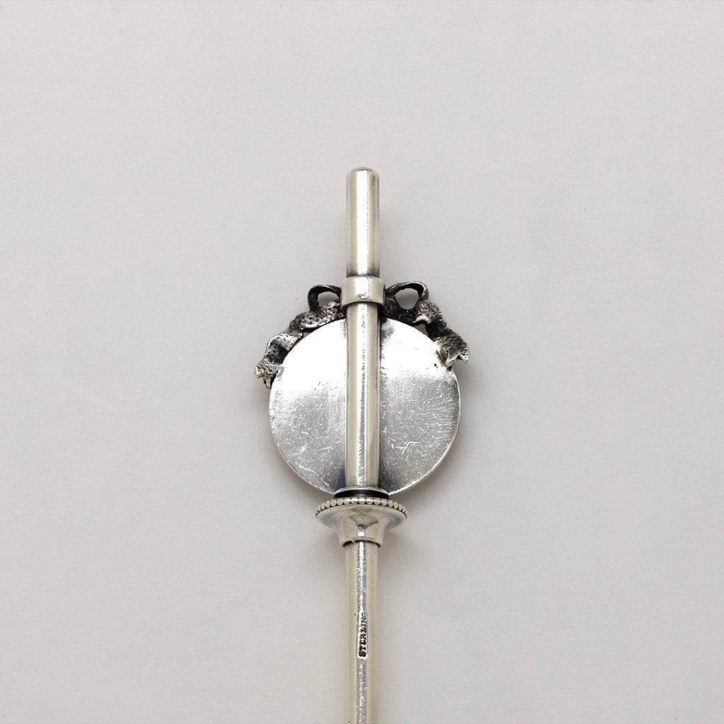 Back of Gorham &quot;Lady&#39;s&quot; Pattern Antique Sterling Silver Cheese Scoop, Providence, RI, c. 1868