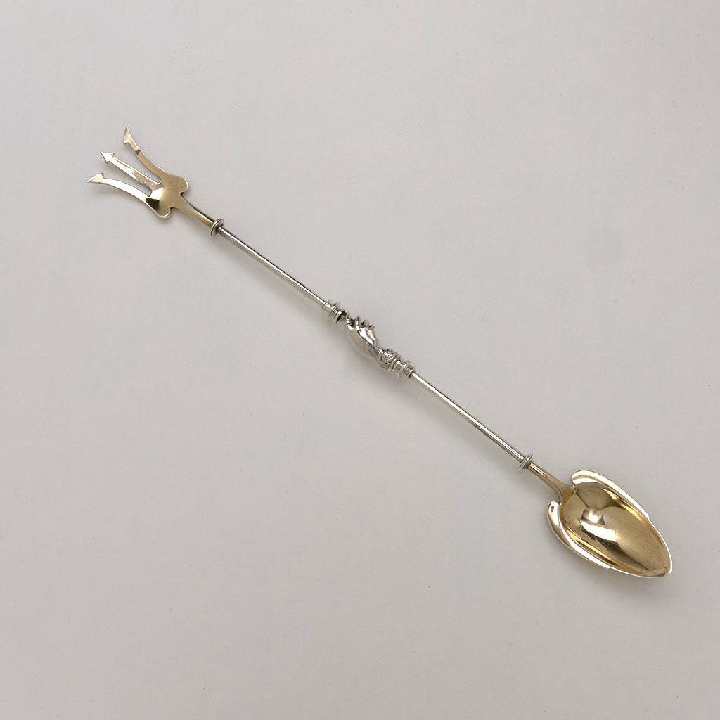 Gorham "Lady's" Pattern Antique Sterling Silver Double-Olive Server, Providence, RI, c. 1868