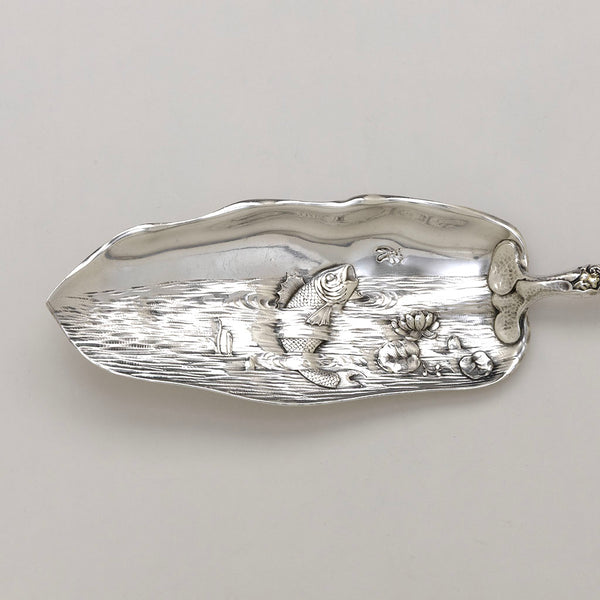 Gorham Antique Sterling Silver 'Hizen' Pattern Fish Serving Set