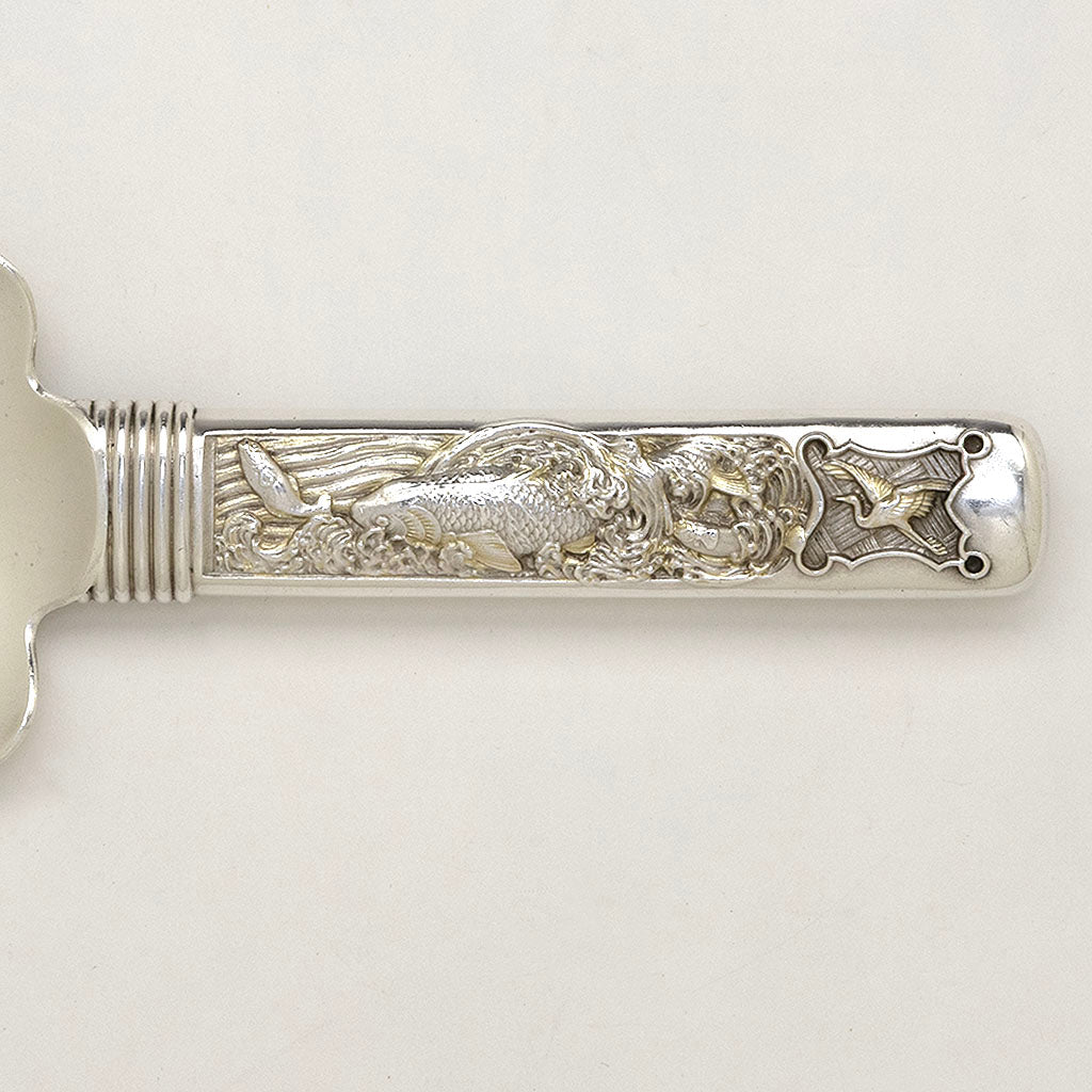 Handle to Gorham Antique Sterling Silver &#39;Hizen&#39; Pattern Ice Cream Slice, Providence, RI, c. 1880