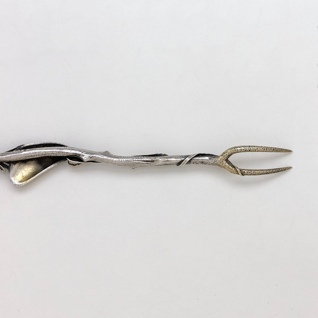 Gorham Antique Sterling Silver Nautical Olive Server, Providence, RI, c. 1880