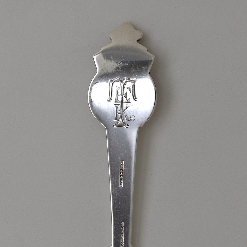 Monogram on Gorham ‘Medallion Pattern Sterling Silver Buckwheat Pancake Server, Providence, RI, c. 1870