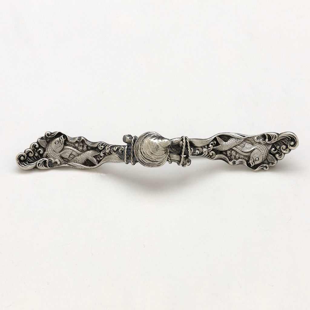 Gorham Antique Sterling &#39;Hizen Pattern Shawl Pin, Providence, RI, c. 1880