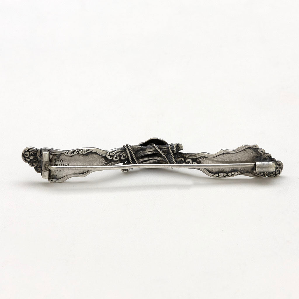 Clasp to Gorham Antique Sterling &#39;Hizen Pattern Shawl Pin, Providence, RI, c. 1880
