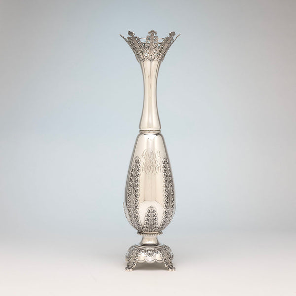 Tiffany&Co アンティーク Bud Vase Pattern 23636 Vintage Tiffany Crystal Flower Vase - 57th Street - Cobalt