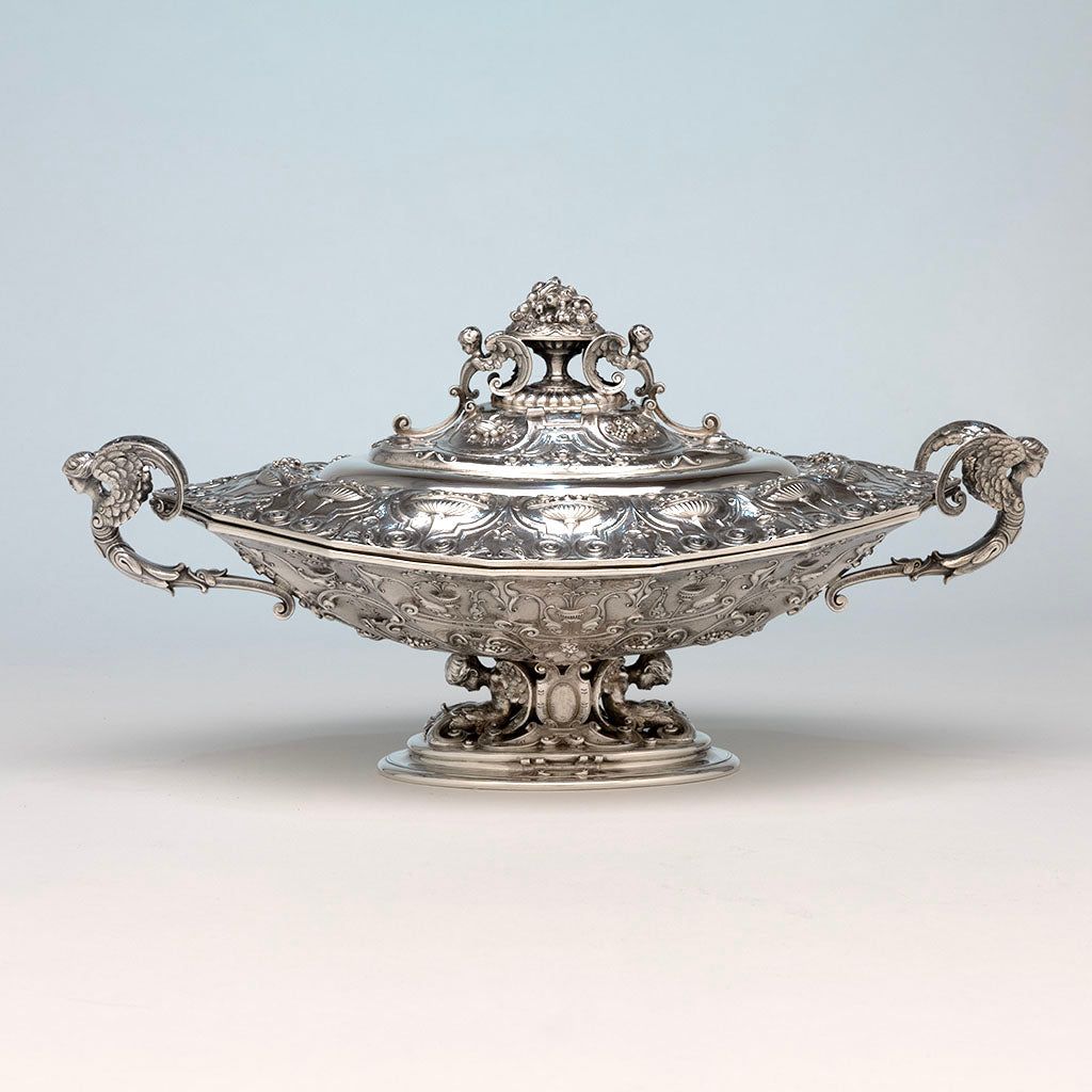 Tiffany & Co Antique Sterling Silver CoveredTureen designed by Paulding Farnham, NYC, NY, c. 1904