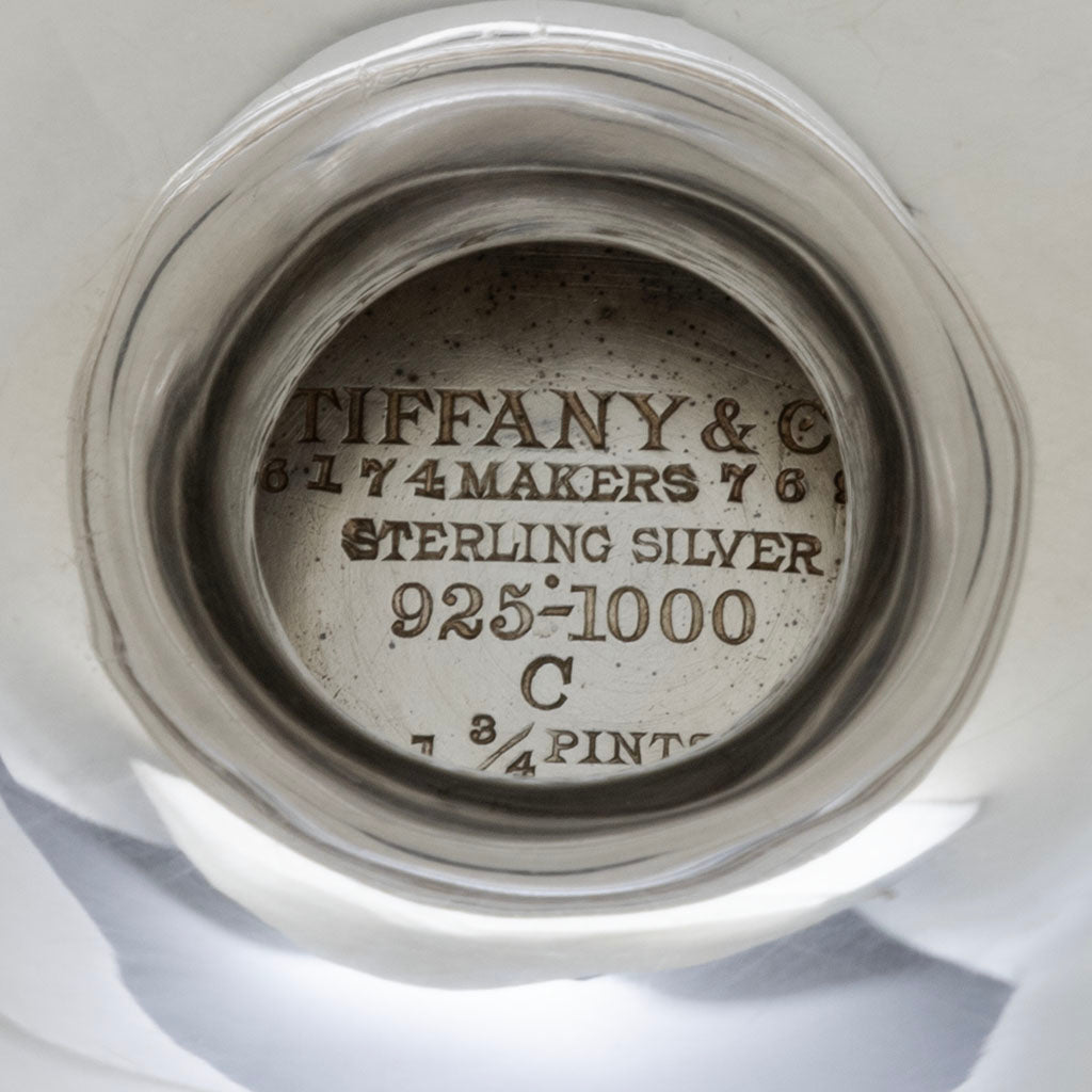Marks on Tiffany &amp; Co Antique Sterling Silver CoveredTureen designed by Paulding Farnham, NYC, NY, c. 1904