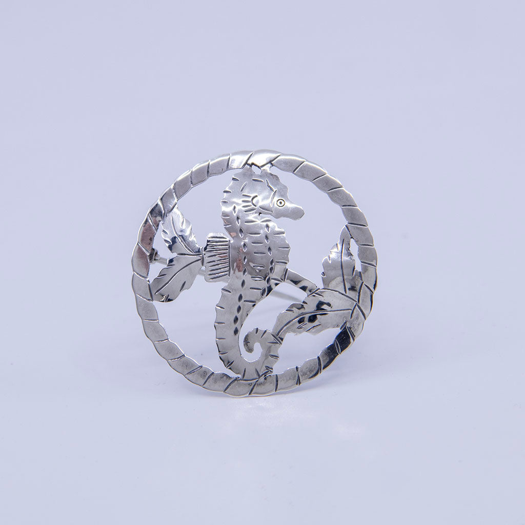 Stavre Gregor Panis Arts & Crafts Sterling Silver Seagull Brooch, Falmouth, MA, c. 1950-s