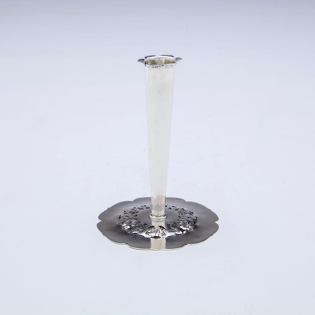 Stavre Gregor Panis Arts &amp; Crafts Sterling Silver Candlestick, c. 1950s